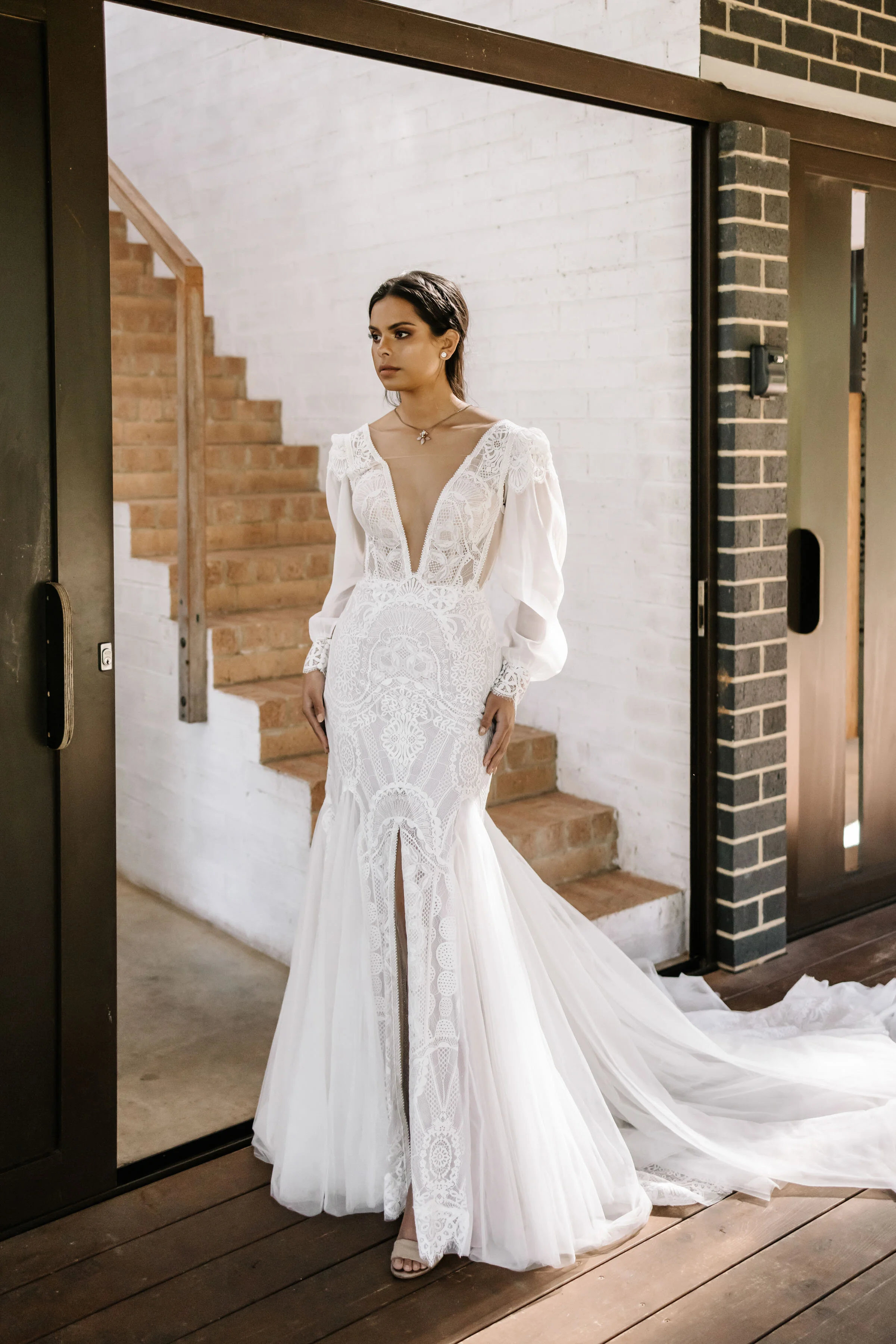 acka／lace flare dress オフホワイトドレス　サイズ2 lace flare dress – Acka online store